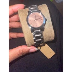 The City Pink Dial Stainless Steel Ladies Watch 26mm